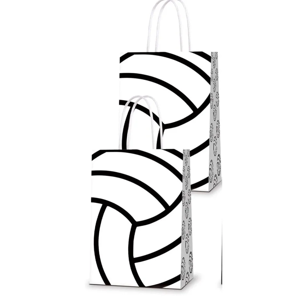 16 Volleyball-Themed‎ Party Favor Bags with Handles for Kids and Adults